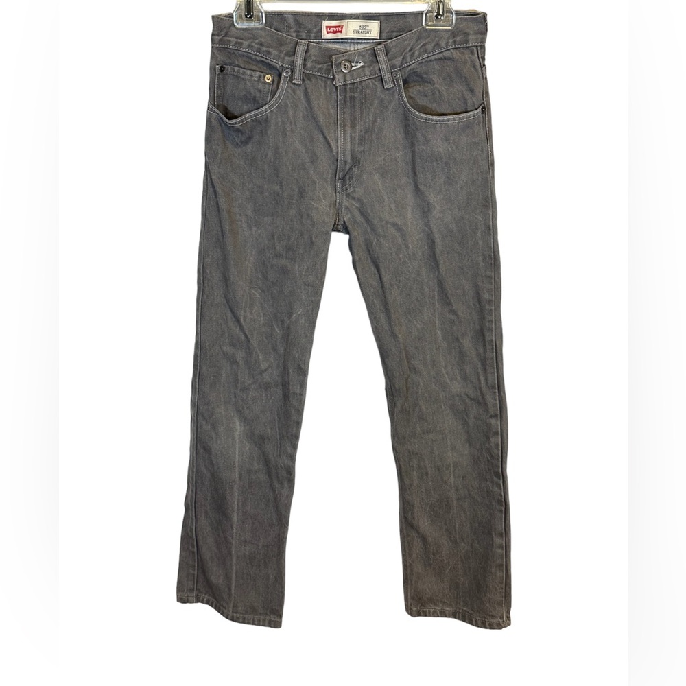 Levi's 100% Cotton 505 Gray Straight Leg Jeans Size 18 29x29